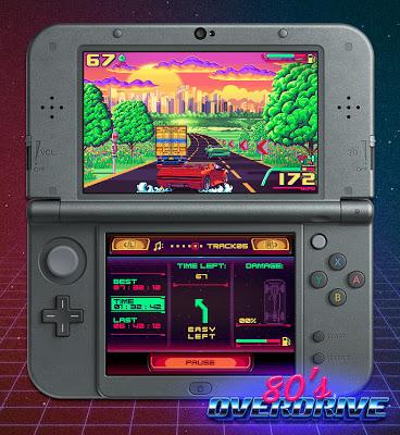 Impresiones con '80's Overdrive' - carreras sobresaturadas y bólidos imposibles en tu 3DS