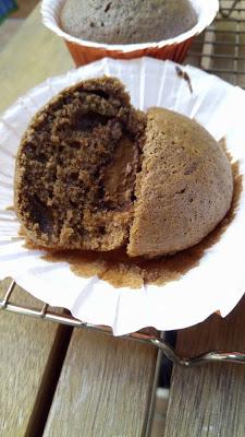 Muffins rellenos de chocolate Muffins rellenos de chocolate