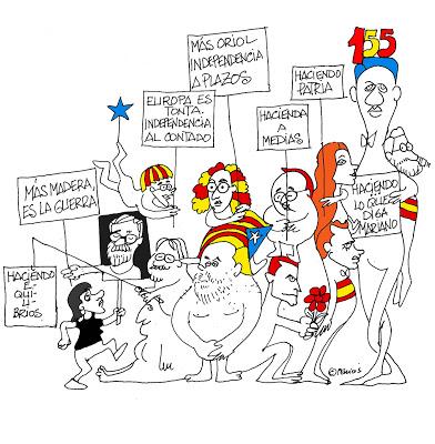 Los españoles que se marcharon de España y viven en el exilio.