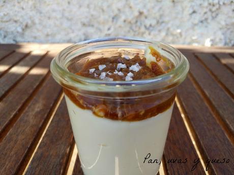 Flan de queso con salsa de turrón de Jijona (tradicional o Thermomix) - #NavideñizateTS Flan de queso con salsa de turrón de Jijona (tradicional o Thermomix) - #NavideñizateTS