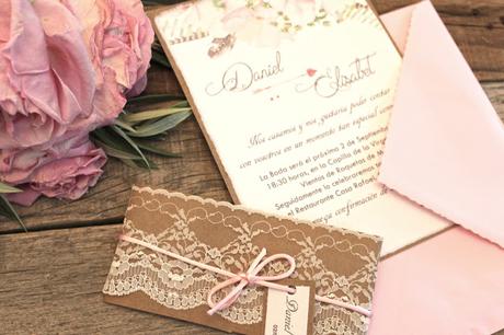 Invitaciones con Encaje para Novias muy Románticas Invitaciones con Encaje para Novias muy Románticas