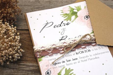 Invitaciones con Encaje para Novias muy Románticas Invitaciones con Encaje para Novias muy Románticas