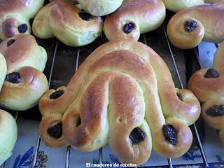 Bollos de Santa Lucía. Lussekatter.