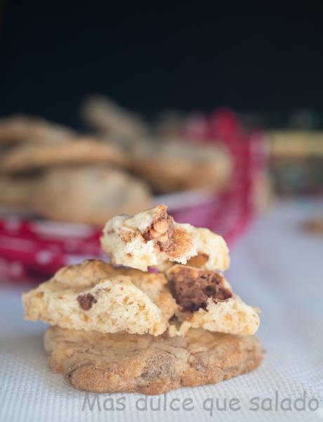 Galletas con turrón de chocolate Galletas con turrón de chocolate