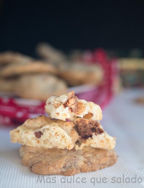 Galletas con turrón de chocolate