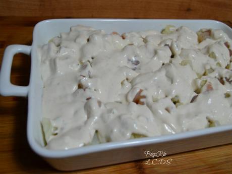 Coliflor en salsa de queso Pría