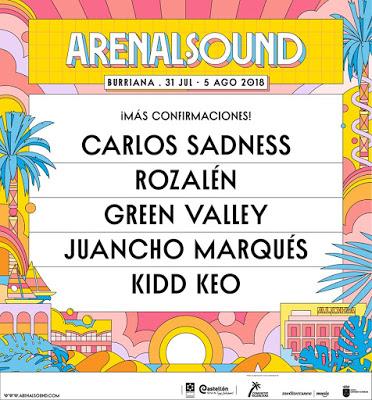 Arenal Sound 2018: Carlos Sadness, Rozalén, Green Valley... Arenal Sound 2018: Carlos Sadness, Rozalén, Green Valley...