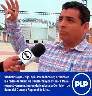 REFUTAN A PRESIDENTE DE COMISIÓN DE SALUD DEL PLENO REGIONAL DE LIMA…