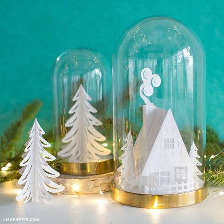 DIY campana de IKEA decorada para Navidad