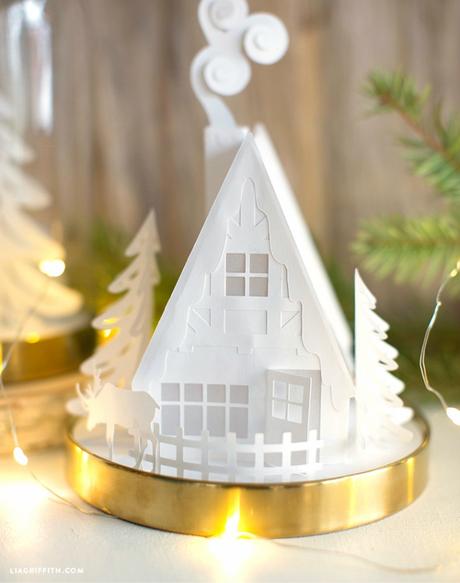 DIY campana de IKEA decorada para Navidad