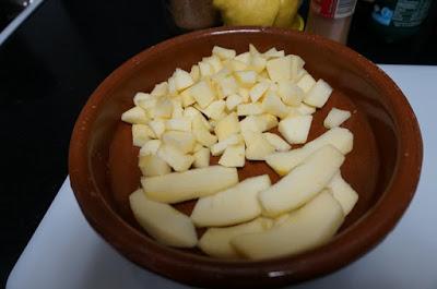 Postre de vasitos de manzana y yogur