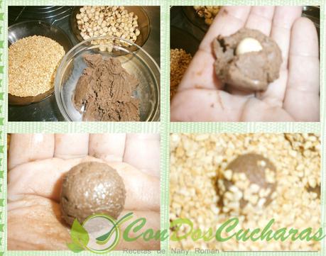 Bombones rocher caseros Bombones rocher caseros