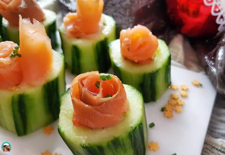 Salmón con pipirrana Salmón con pipirrana