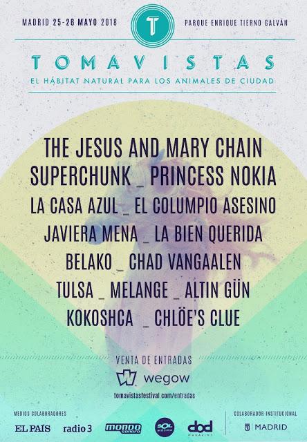 Festival Tomavistas 2018: Javiera Mena, La Bien Querida, Tulsa, Princess Nokia... Festival Tomavistas 2018: Javiera Mena, La Bien Querida, Tulsa, Princess Nokia...
