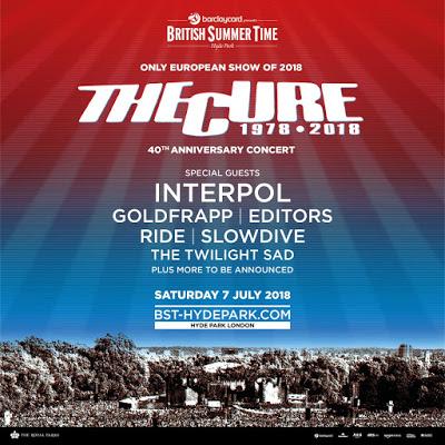 The Cure celebrarán sus 40 años con un gran concierto en Hyde Park acompañados por Interpol, Editors, Goldfrapp...