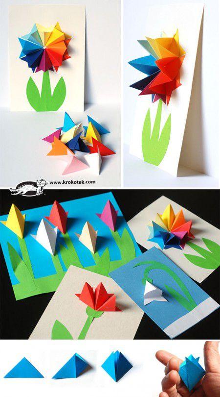 Flores de papel para niĂąos - Paperblog