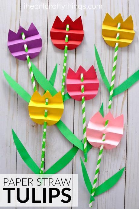 Flores de papel para niĂąos Flores de papel para niĂąos
