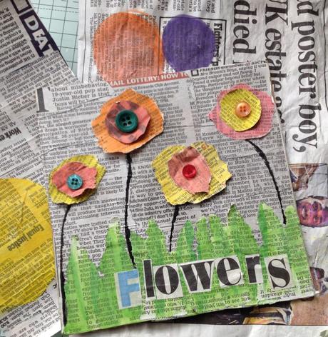 Flores de papel para niĂąos Flores de papel para niĂąos