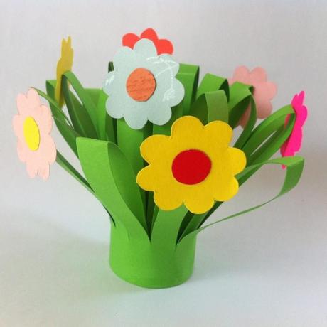 Flores de papel para niĂąos Flores de papel para niĂąos