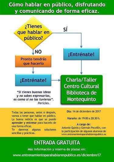 Taller: Hablar en público, disfrutando y comunicando eficazmente Taller: Hablar en público, disfrutando y comunicando eficazmente