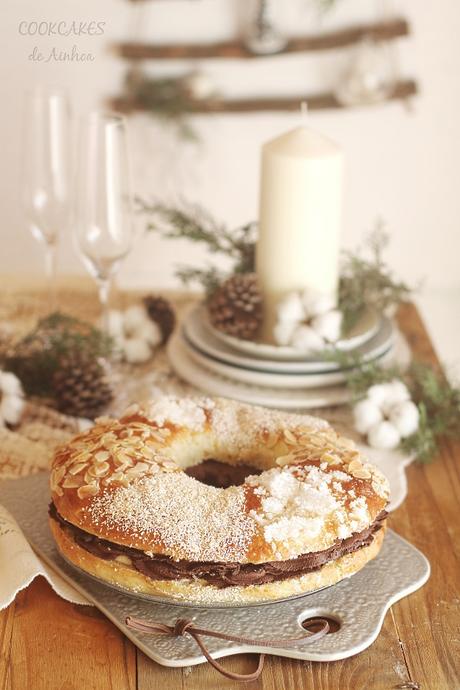 Roscón de Crema Pastelera y Trufa. Receta fácil y rápida. Cookcakes de Ainhoa