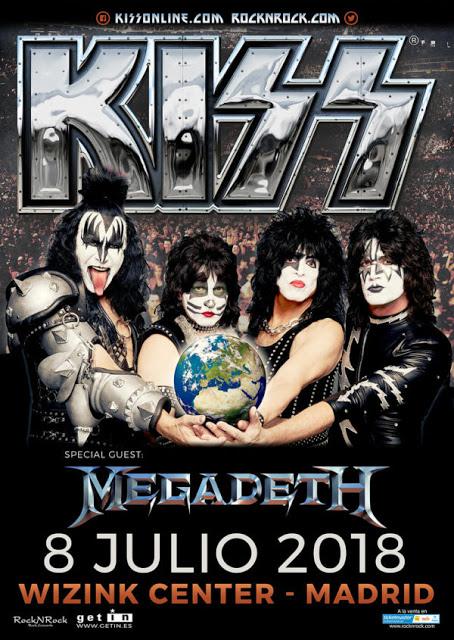 Megadeth, teloneros de Kiss en el WiZink Center de Madrid Megadeth, teloneros de Kiss en el WiZink Center de Madrid