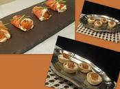 Rollitos jamón queso crema membrillo tartaletas