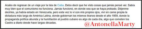 Asesora del Senado Argentino como falsa turista en Cuba Asesora del Senado Argentino como falsa turista en Cuba