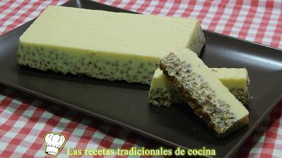 Receta fácil de turrón de chocolate blanco muy crujiente