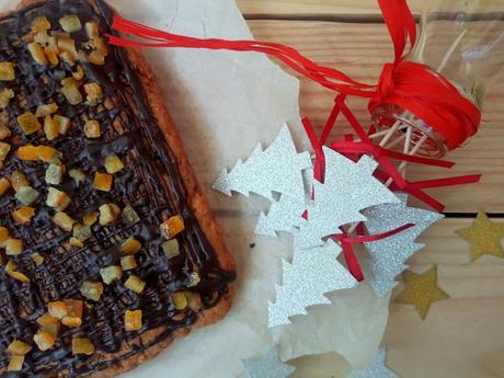 Galleta de mantequilla con chocolate y naranja Galleta de mantequilla con chocolate y naranja