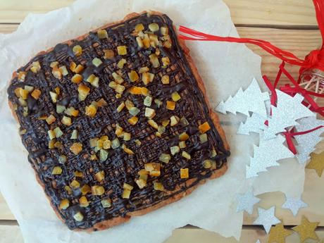 Galleta de mantequilla con chocolate y naranja Galleta de mantequilla con chocolate y naranja