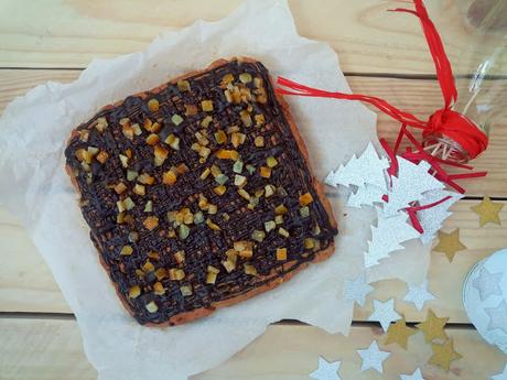 Galleta de mantequilla con chocolate y naranja Galleta de mantequilla con chocolate y naranja