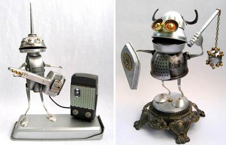 18 Robots hechos con basura reciclada 18 Robots hechos con basura reciclada