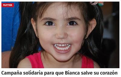 Campaña solidaria para que Bianca salve su corazón