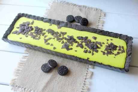 TARTA DE CHOCOLATE BLANCO, MENTA Y OREOS (SIN HORNO) TARTA DE CHOCOLATE BLANCO, MENTA Y OREOS (SIN HORNO)