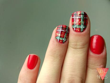 RED TARTAN NAILS | TUTORIAL RED TARTAN NAILS | TUTORIAL