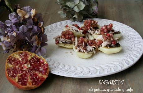 Ensalada de patata,granada y trufa El Ágora de Ángeles Ensalada de patata,granada y trufa