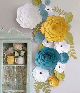 18 Ideas fáciles y hermosas para decorar con flores de papel