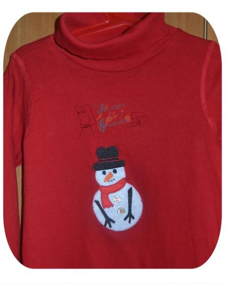 Camiseta con muñeco de nieve