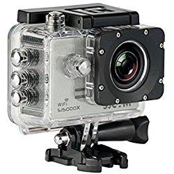 SJCAM SJ5000X Elite (versión española) - Videocámara deportiva (WiFi integrado, 4K, pantalla de 2'' LCD, WiFi, sumergible 30 m) color plateado