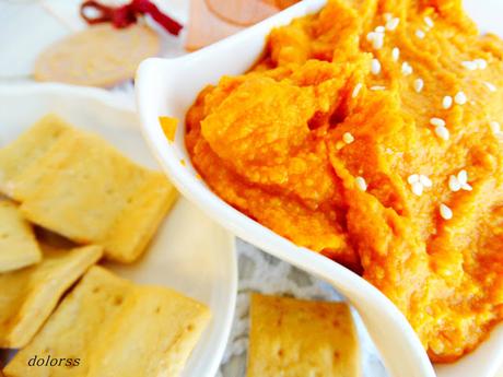 Hummus con pimiento rojo
