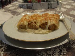 Canelones de rustido con bechamel sin lactosa Canelones de rustido con bechamel sin lactosa