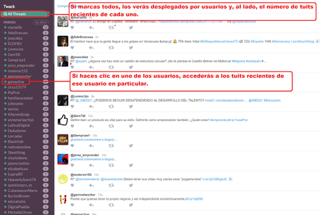 Twack, herramienta para que no pierdas los tuits de los usuarios que sigues