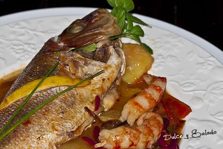 Breca (Pica) guisada al whisky Breca (Pica) guisada al whisky