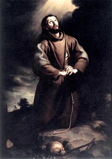 El santo, recibiendo la llamada del Señor