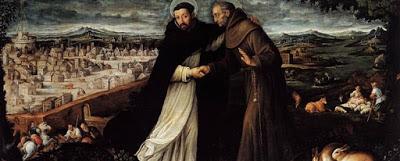 El encuentro de Francisco de Asís y Domingo de Guzmán