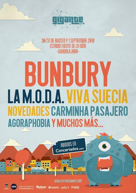 Bunbury se apunta también al Festival Gigante 2018