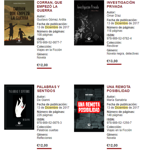 Novedades Editoriales: Diciembre - Chiado Editorial