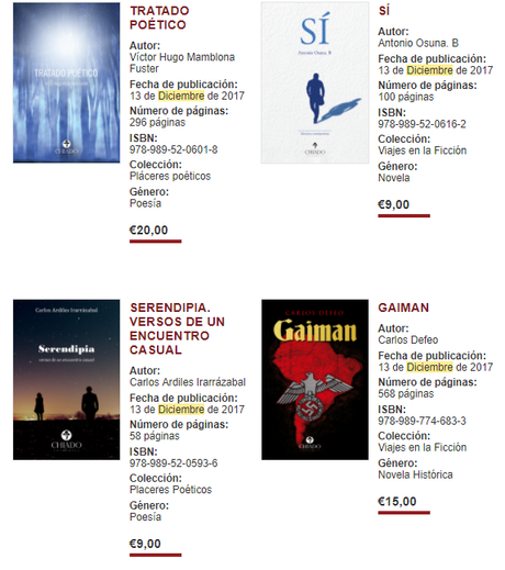 Novedades Editoriales: Diciembre - Chiado Editorial