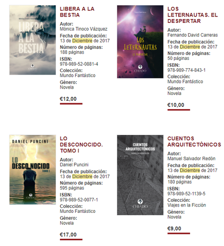 Novedades Editoriales: Diciembre - Chiado Editorial